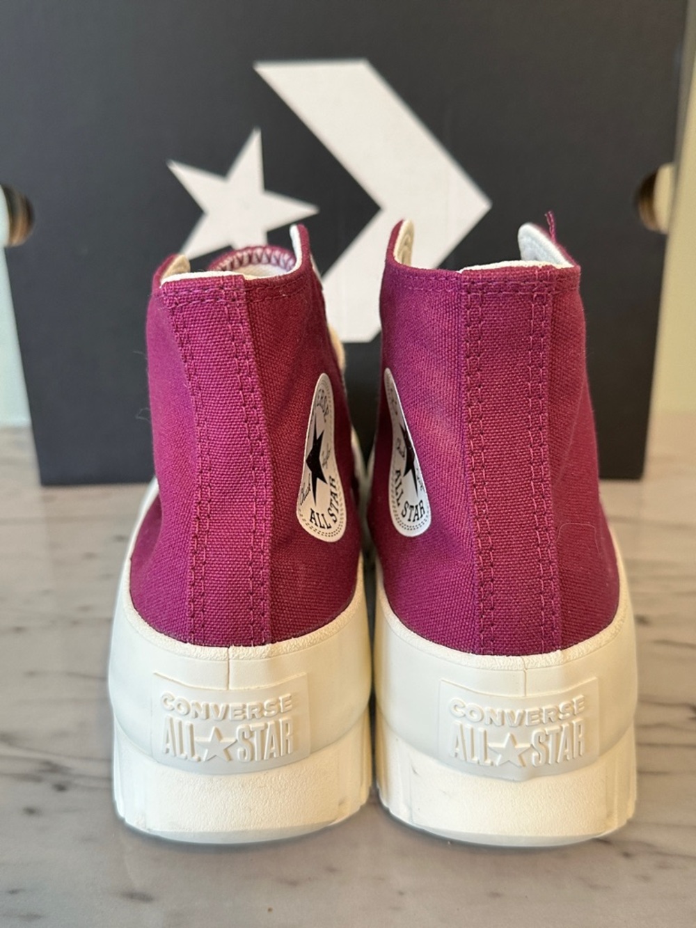 Converse CTAS Lugged 2.0 Hi Mystic Orchid Platform Sneakers W7 M5 NWB - Picture 6 of 10